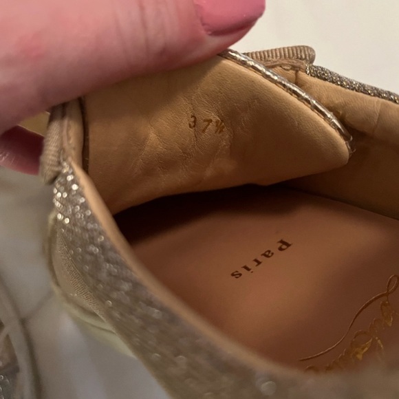 Rose Gold Christian Louboutin Sneakers - Picture 3 of 6